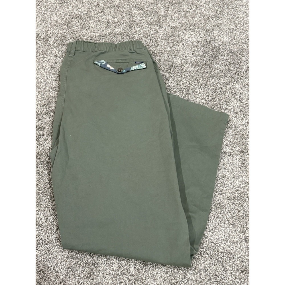 Chubbies Tan Pants XXL Green Chino Golf Pants Straight Leg 30" Inseam Drawstring